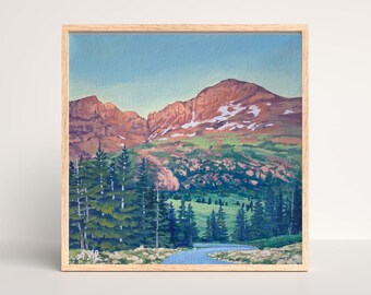 Mount Bierstadt // Colorado Mountain Kunstdruck // Rocky Mountain Fourteener Dekor, "Bierstadt Roadhead, Colorado Wandern."