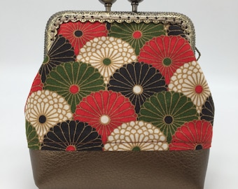 Purse women's clip purse fabric wallet bag coin purse wave