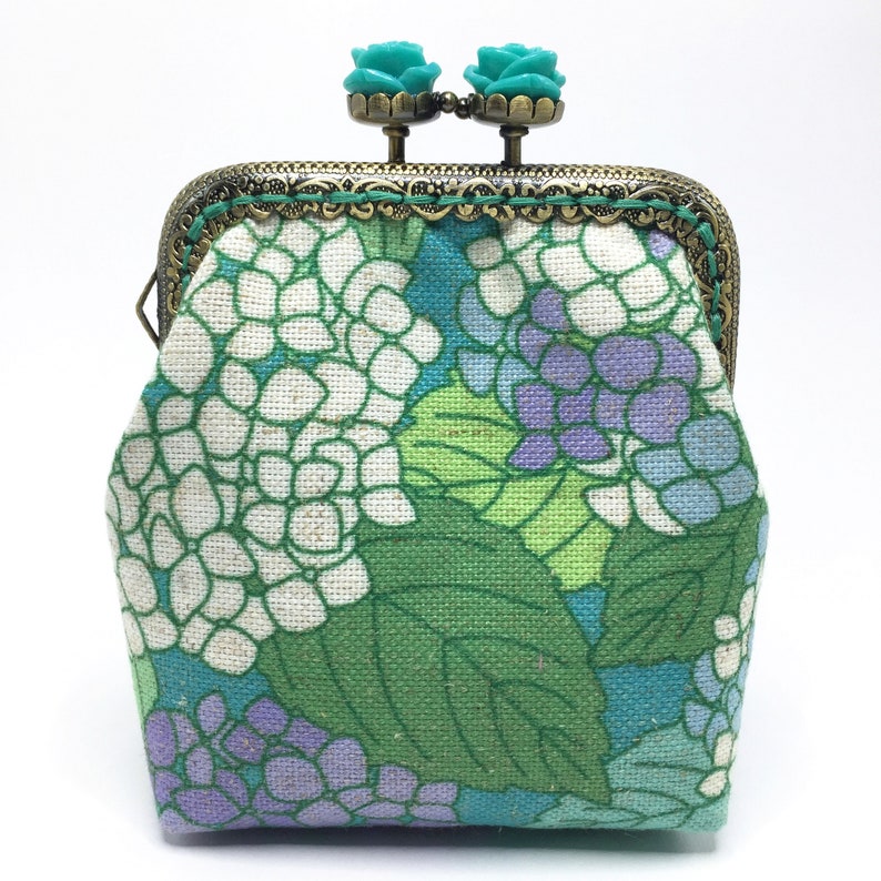 WoleaHandmade Clip Exchange Fabric Purse Women/'s Purse Purse Bag Coin Bag Flowers