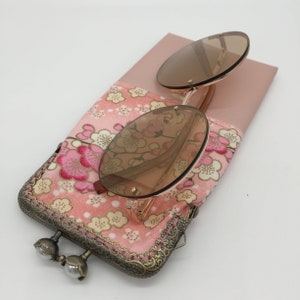 Custodia per occhiali in tessuto, custodia per cellulare, custodia morbida per cellulare, custodia per occhiali da lettura da donna, custodia per occhiali da sole, custodia per penna Sakura