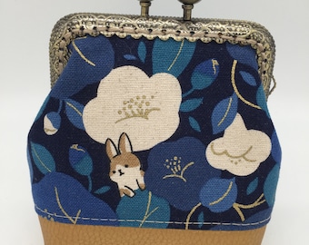 Woman wallet fabric purse money bag rabbit bunny