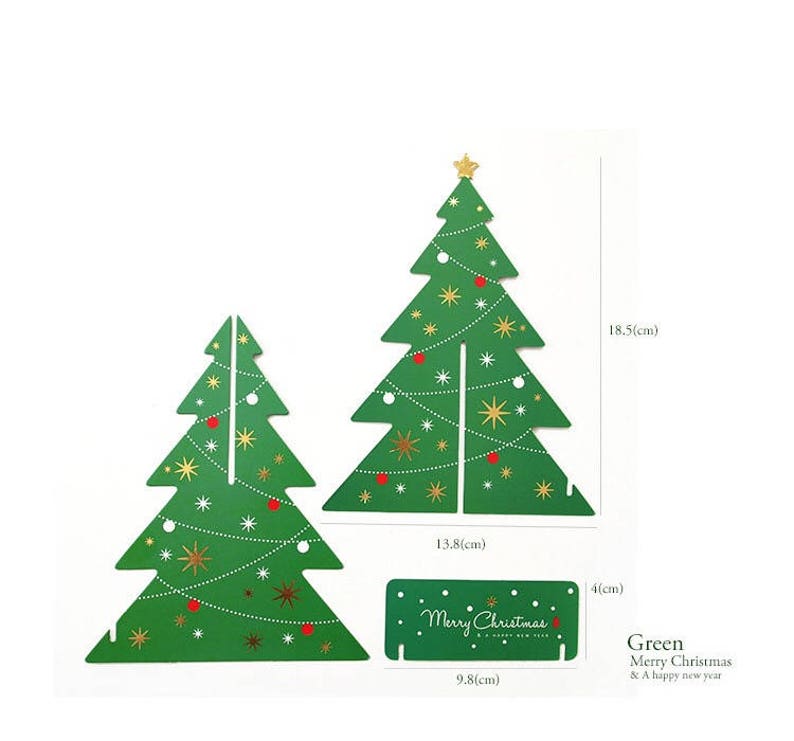 Christmas card 3D stand up Christmas Tree card / Decoration Etsy