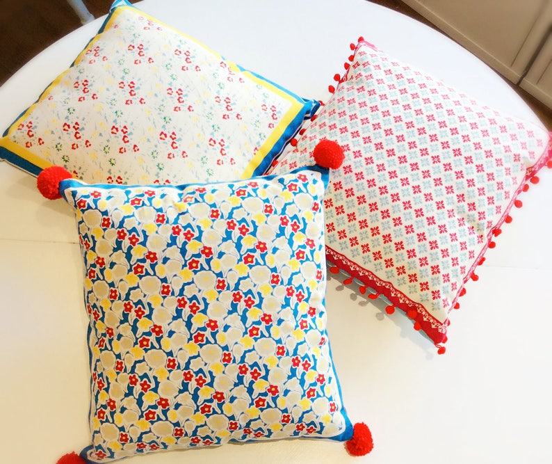 Cushion panels fabric panels 6 designs/vintage design Etsy