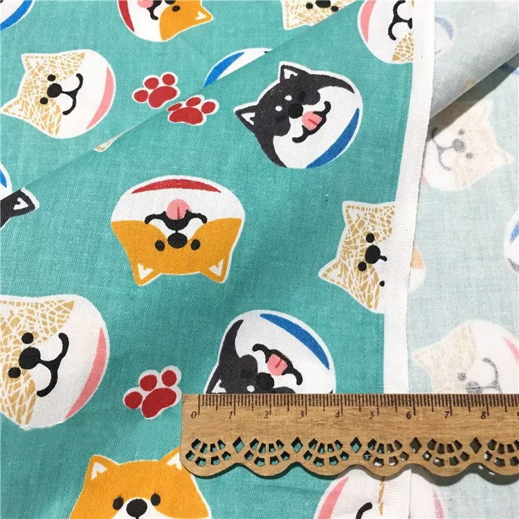 Cat and dog print fabric 100 cotton fabric cats heads dogs Etsy