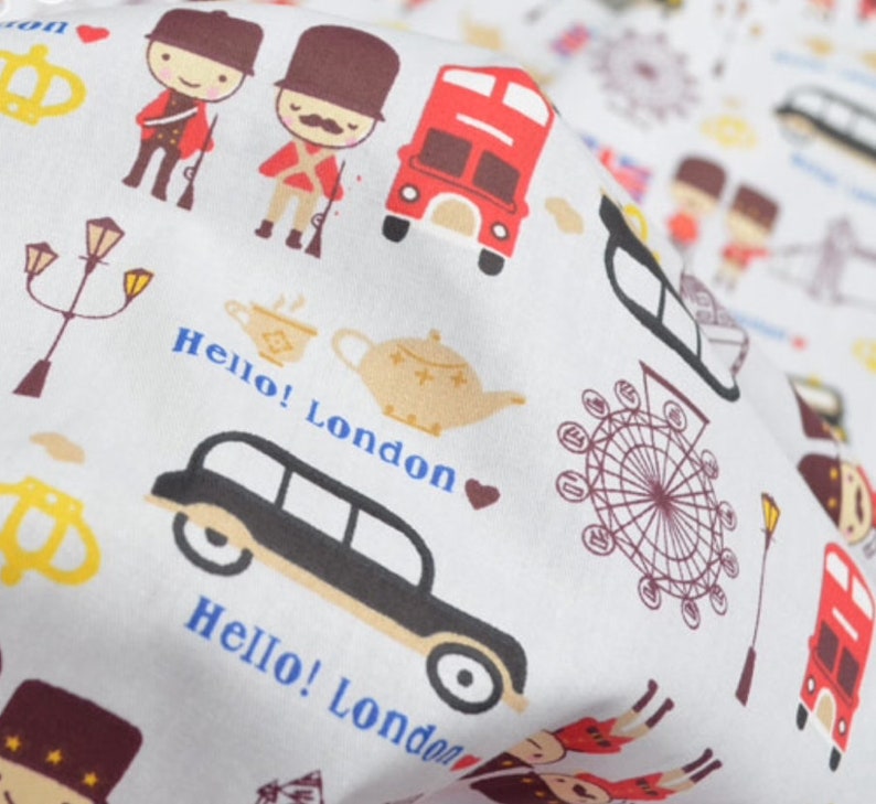 Cars Red 100/% cotton fabric sold per fat quarter// half metre