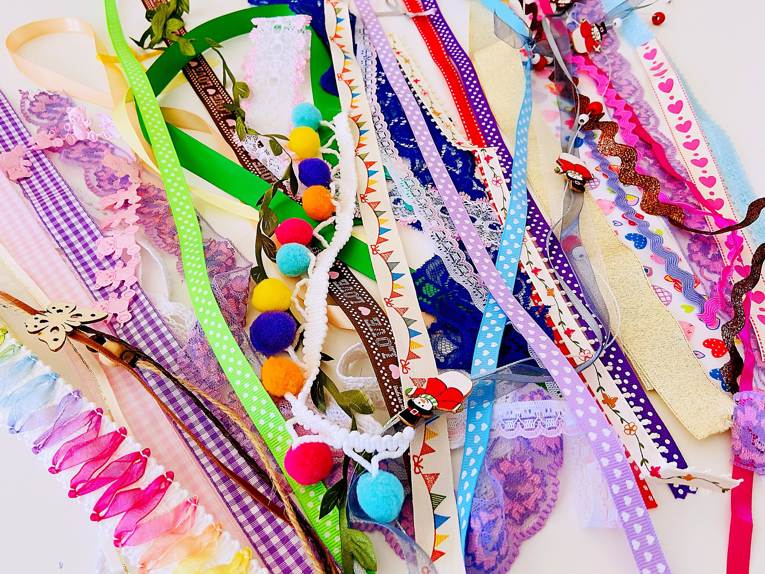 Trimmings Fabric Trimmings Pack of Mixed Trimmings Lace Etsy UK