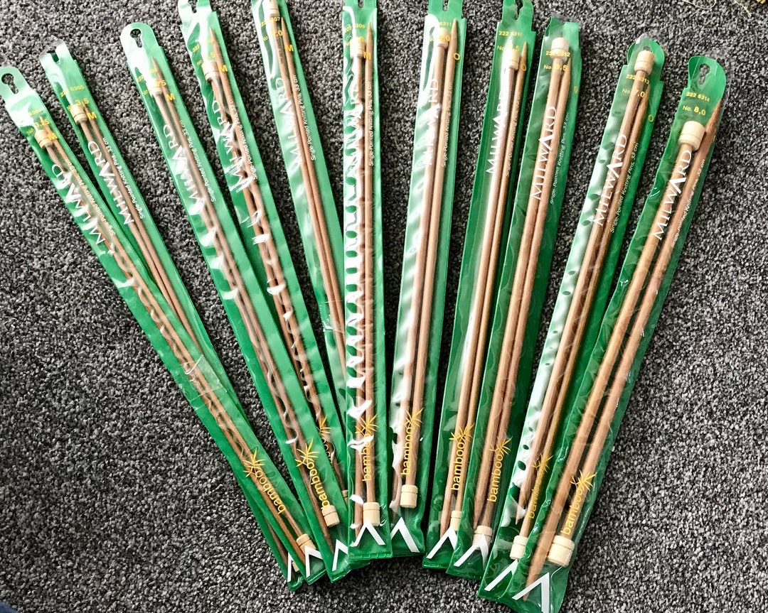 Milward Bamboo Knitting Needles/ Single Sets 3.25mm 8.00mm Etsy