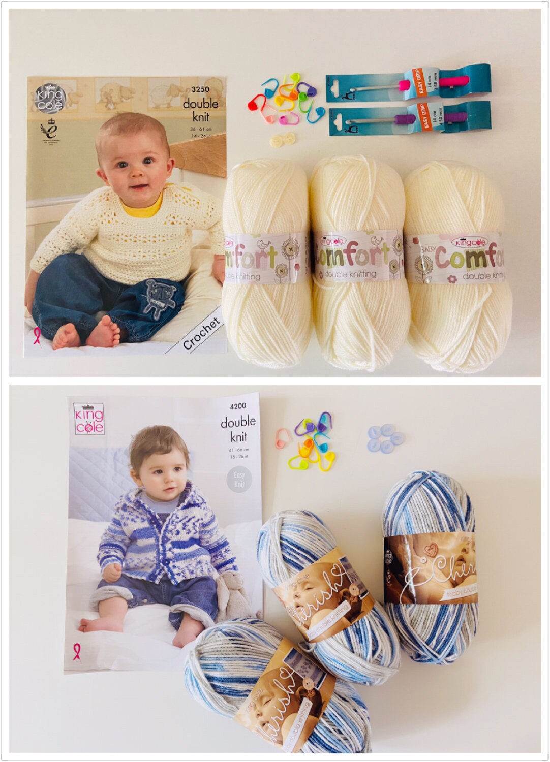 Baby garment knitting kits up to 1824 months / baby knitting Etsy