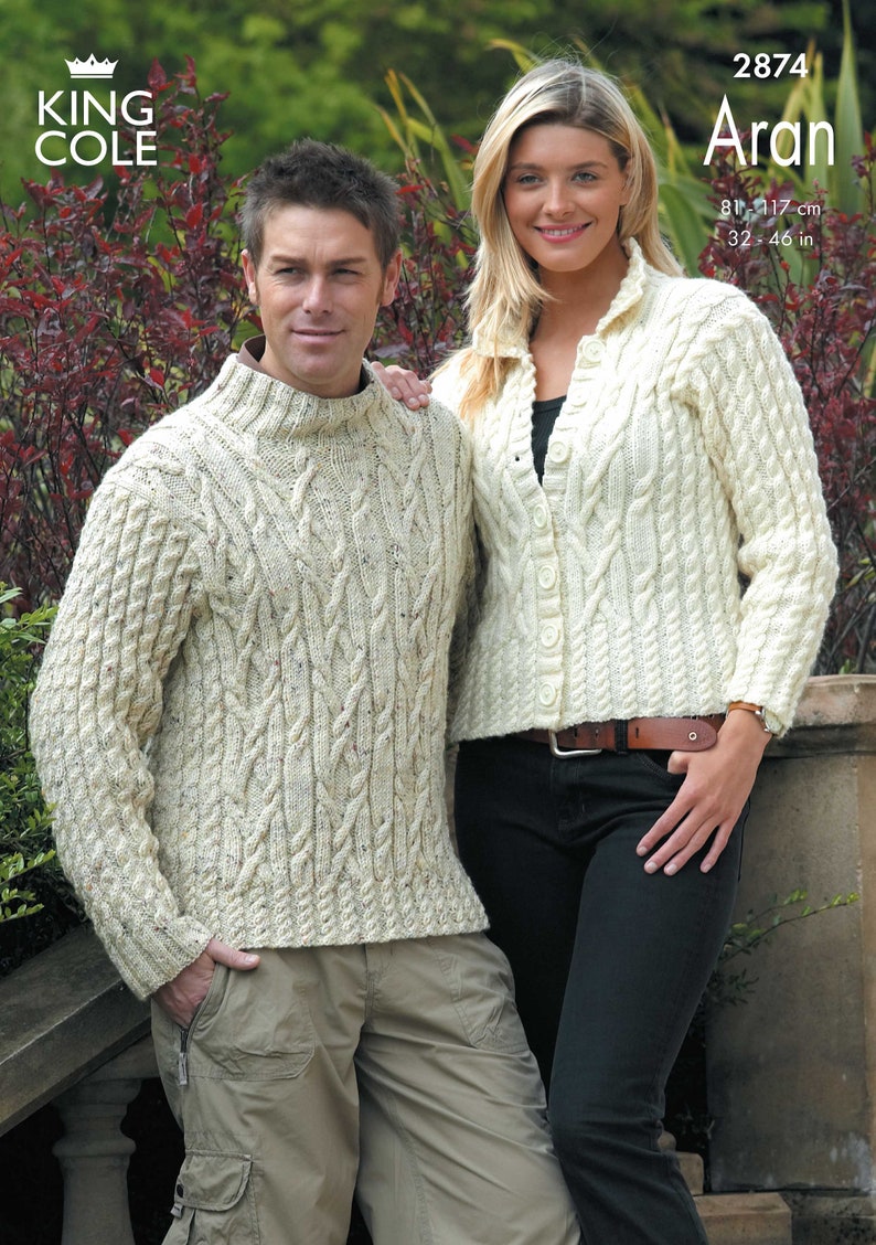 Baby Comfort Aran Knitting Pattern King Cole Knitted Jacket Bolero Sweater 3134