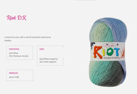 King Cole Riot Dk Colour Chart