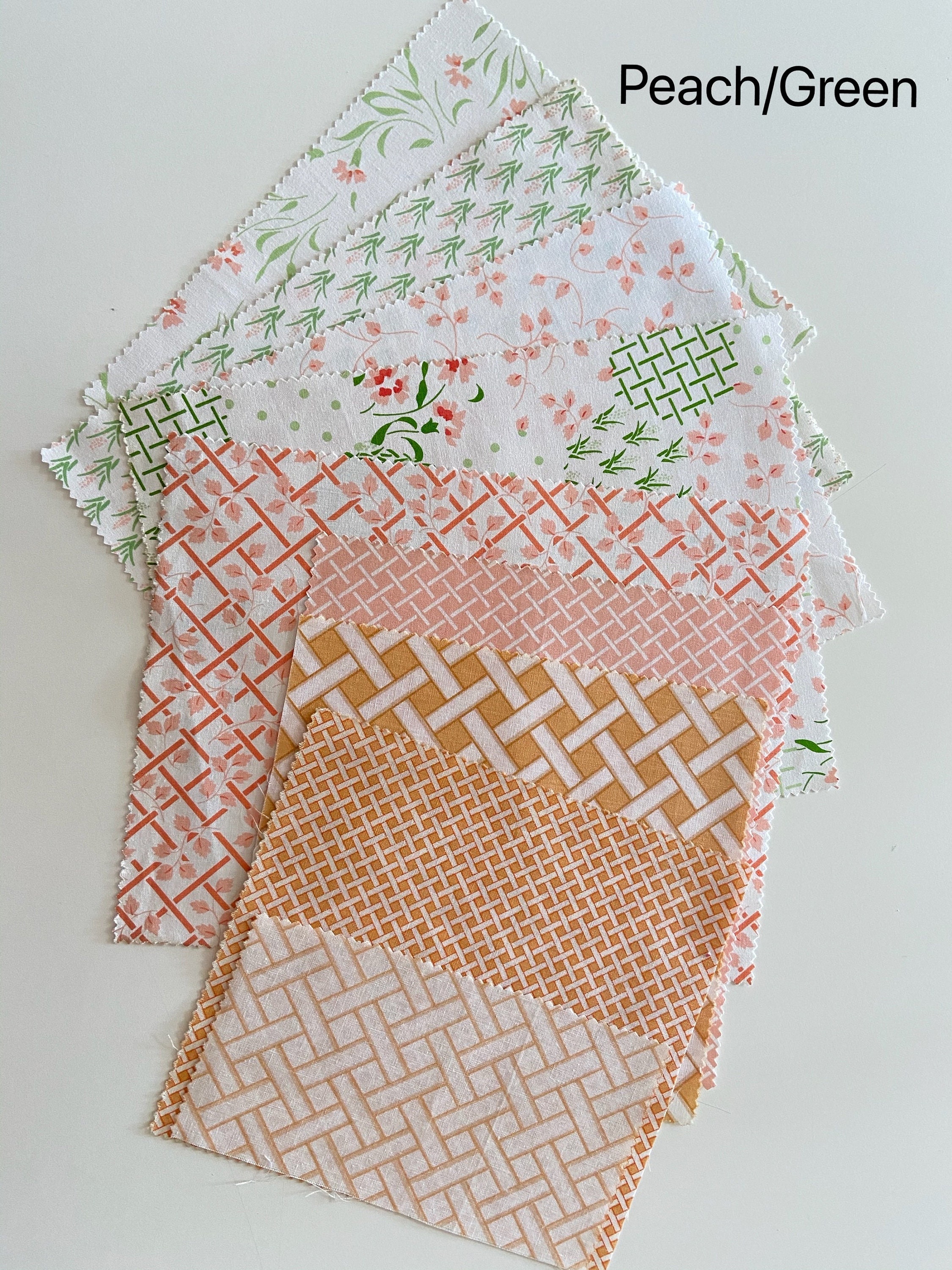 Fabric Bundles Patchwork Vintage Style Fabric Piece Bundles / Etsy UK