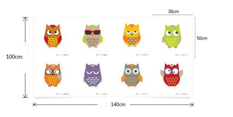 Owl print linen panel fabric with 2 owls/animal printed fabric/cushion fabric, childrens fabric, sold per panel image 7