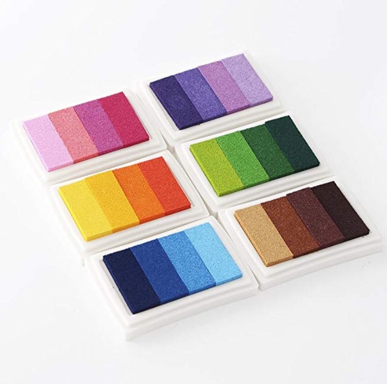 Ink Pads brightly coloured ink pads mixed colour ink pads Etsy