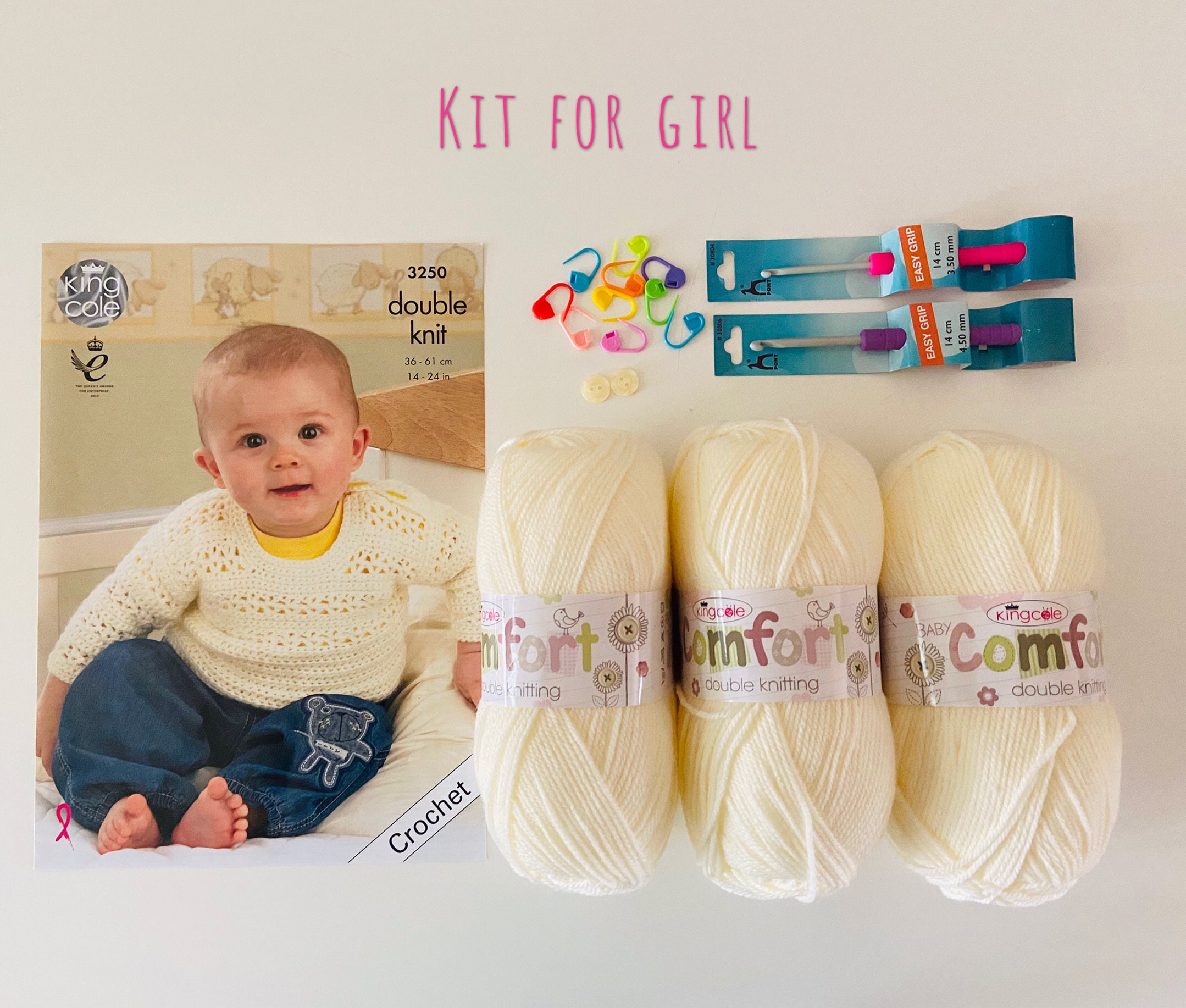 Baby garment knitting kits up to 1824 months / baby knitting Etsy