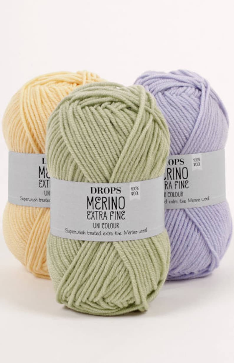 Garnstudio Drops Merino Extra fine DK yarn8ply, 100% wool, knitting wool, Superwash treated image 1