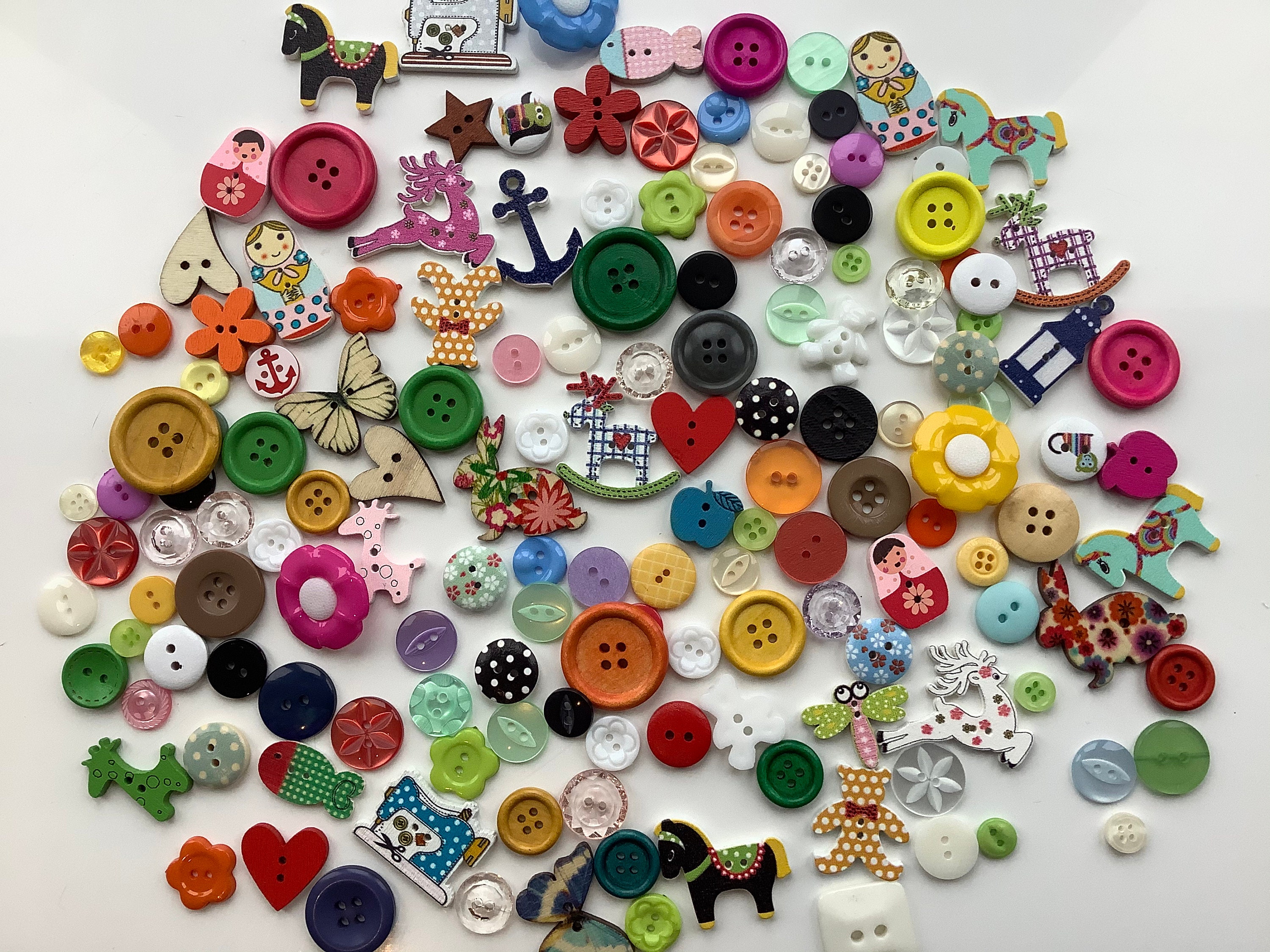 Buttons Galore and More Collection Round Novelty Buttons & Embellishments  Based on Variety of Themes, Holidays and Seasons for DIY Crafts