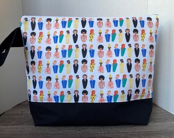 XL Project Bag, project bag, project bag for knitting, knitting bag, zippered bag, sweater bag, Women