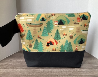 Large Sized bag, knitting bag, knitting project bag, project bag, project bag for knitting, zippered bag, camping, camp, tents