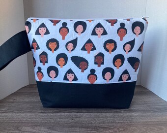 Large Sized bag, knitting bag, knitting project bag, project bag, project bag for knitting, zippered bag, Ladies
