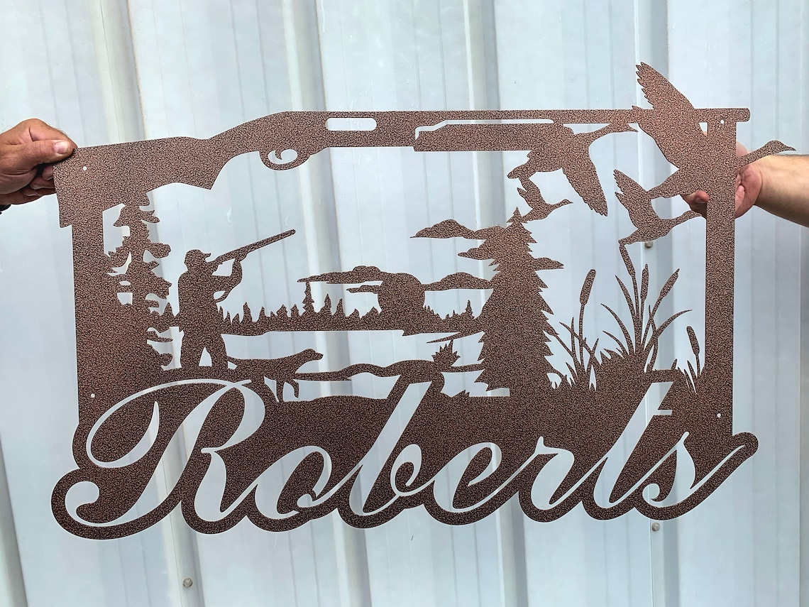 Custom Metal Duck Hunting Sign Etsy