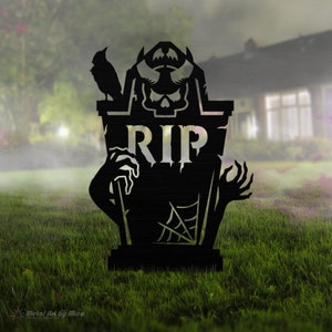 Metal Spooky Tombstone Yard Decor