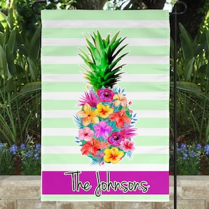 Pineapple | Floral | Custom Yard Flag | Garden Flag | Summer/Spring
