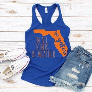 In All Kinds Of Weather Florida Gators Tank Top Ladies Racerback Tank image 1