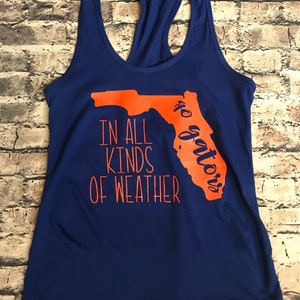 In All Kinds Of Weather Florida Gators Tank Top Ladies Racerback Tank image 2