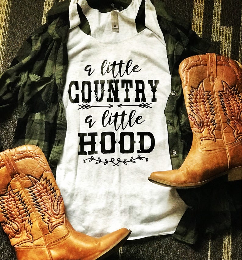 A Little Country a Little Hood Ladies Racerback Tank Top - Etsy