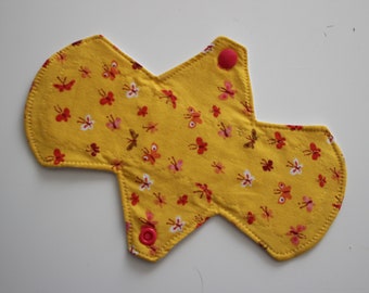 8" liner, reusable cloth pantyliner - tiny butterflies