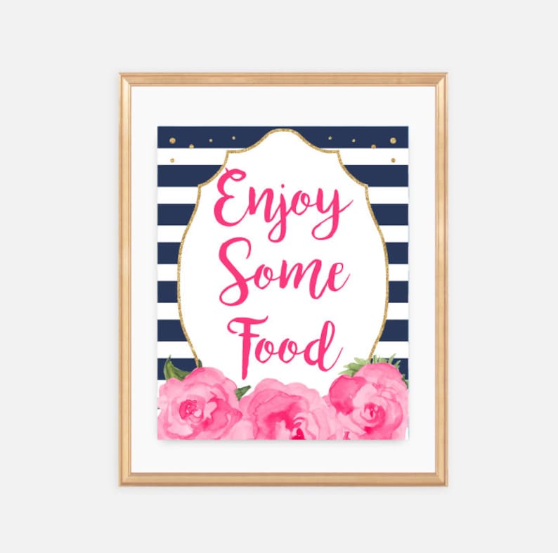 Food Sign Food Bar Enjoy Some Food Baby Shower Supplies Etsy
