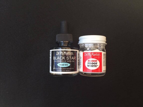 Dr Ph Martin S Ink Bleedproof White Black Star Matte Etsy Dr Ph Martin S Ink Bleedproof White Black Star Matte Etsy