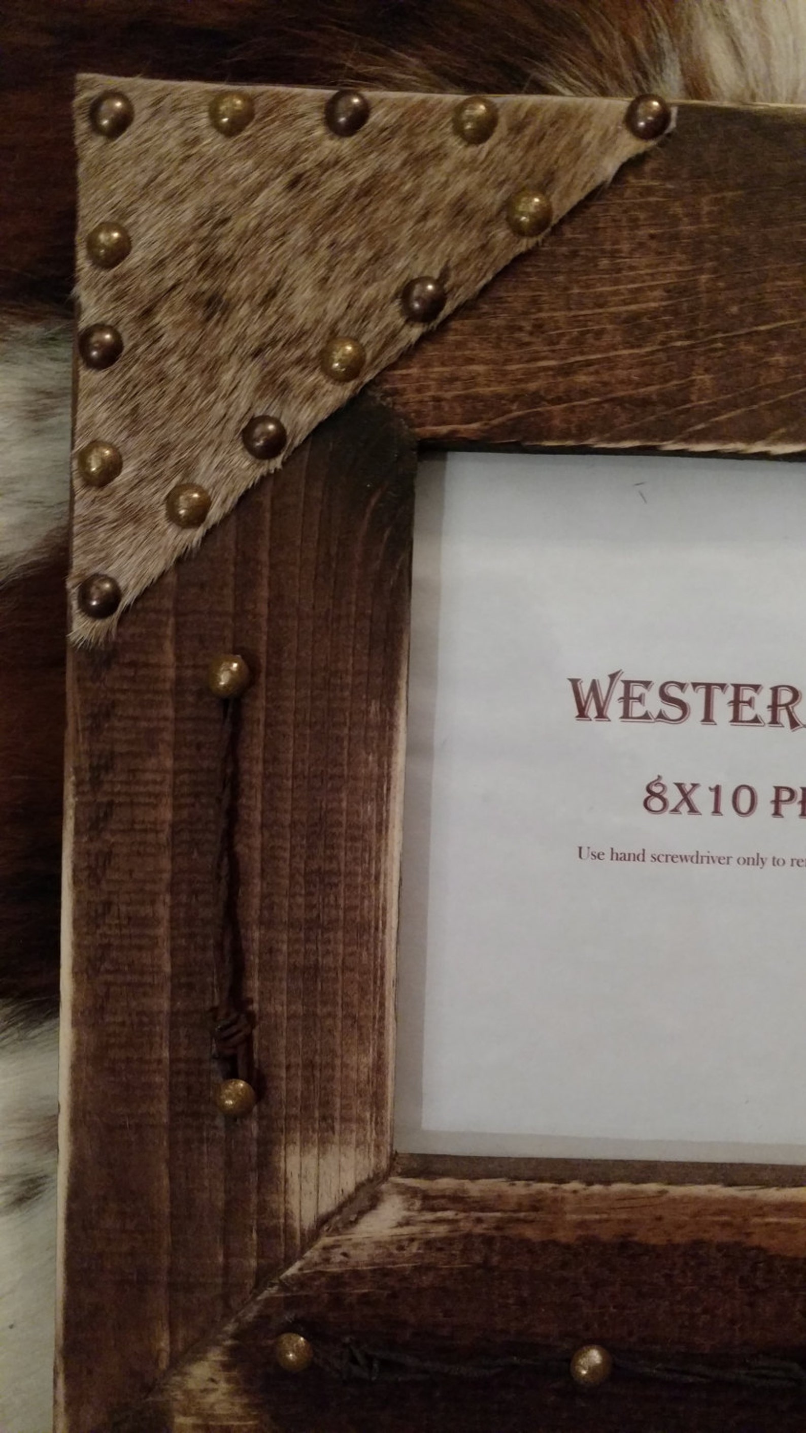 8 x 10 Bilderrahmen mit roter Eiche mit braun/Tan Mischen Haar | Etsy