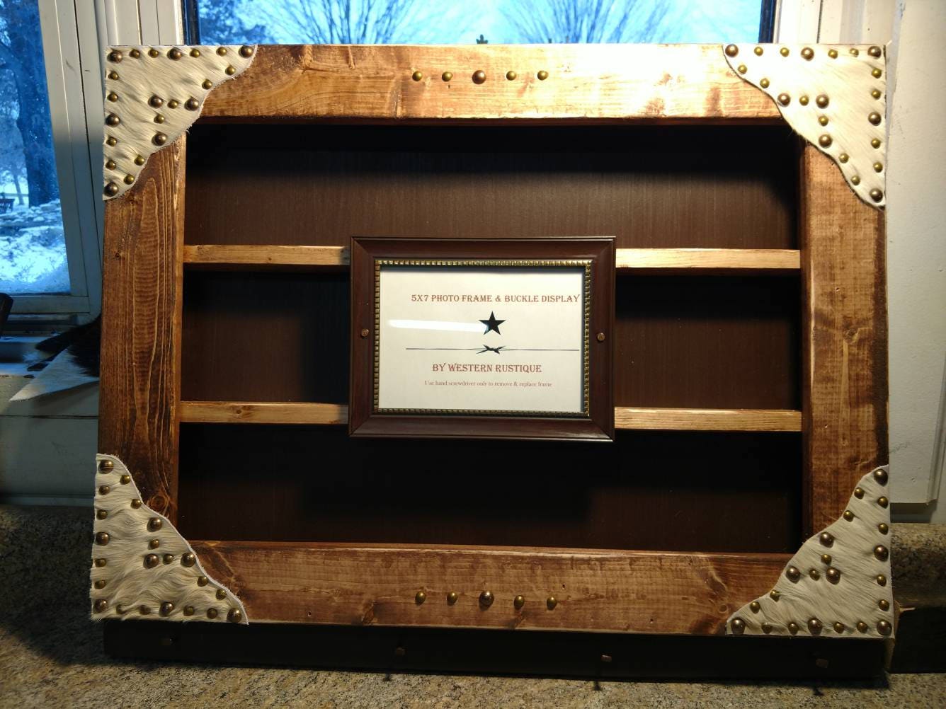 Belt Buckle Display CUSTOMIZED with high QUALITY COWHIDE Etsy