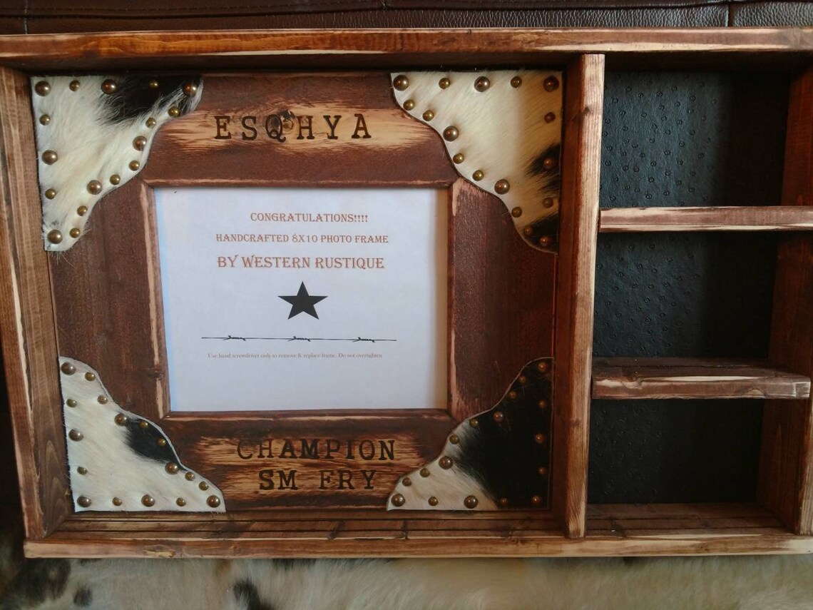 Belt Buckle Display with 8x10 Picture Frame Western Decor Etsy