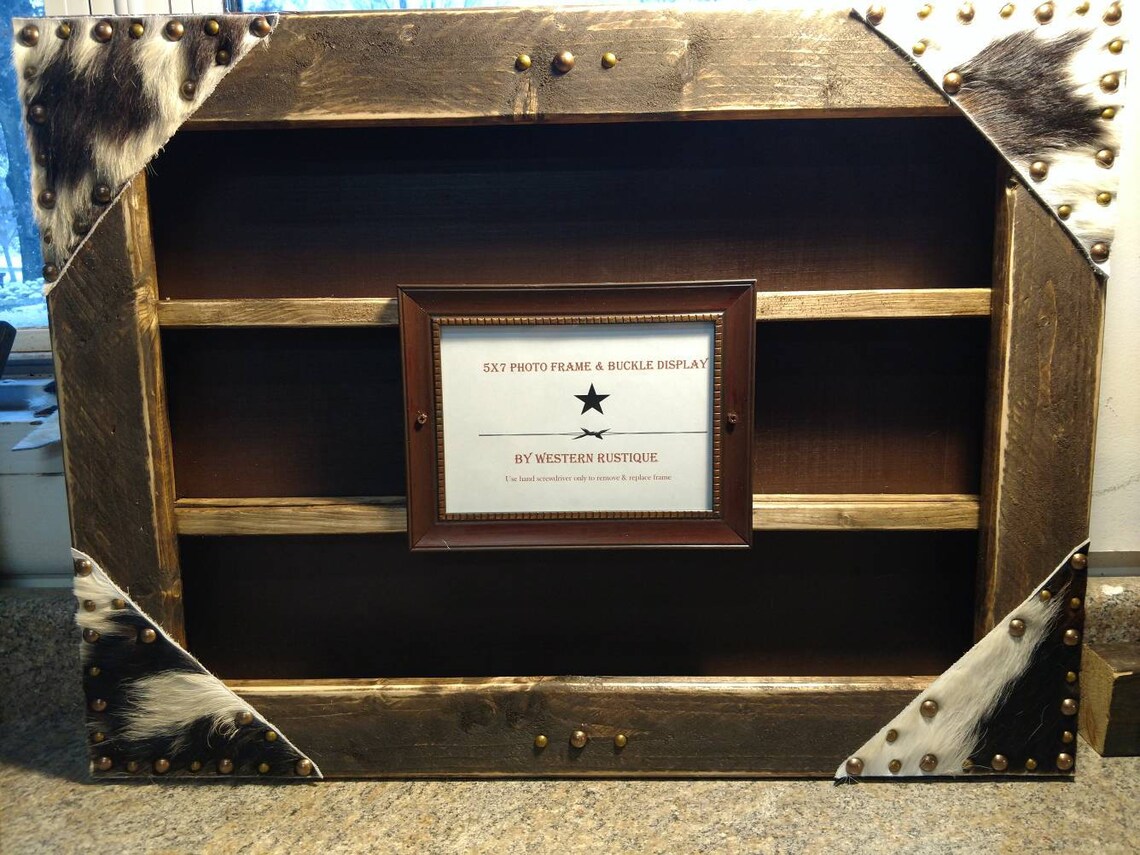 Belt Buckle Display CUSTOMIZED with high QUALITY COWHIDE Etsy