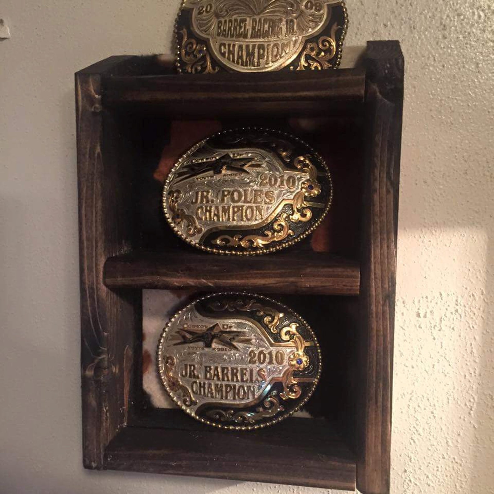 Belt Buckle Case Wall hanging BUCKLE Display for 3 Award Etsy