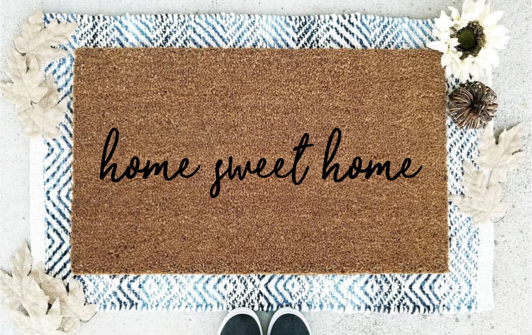 Home Sweet Home Doormat Coir Doormat Home Sweet Home Etsy