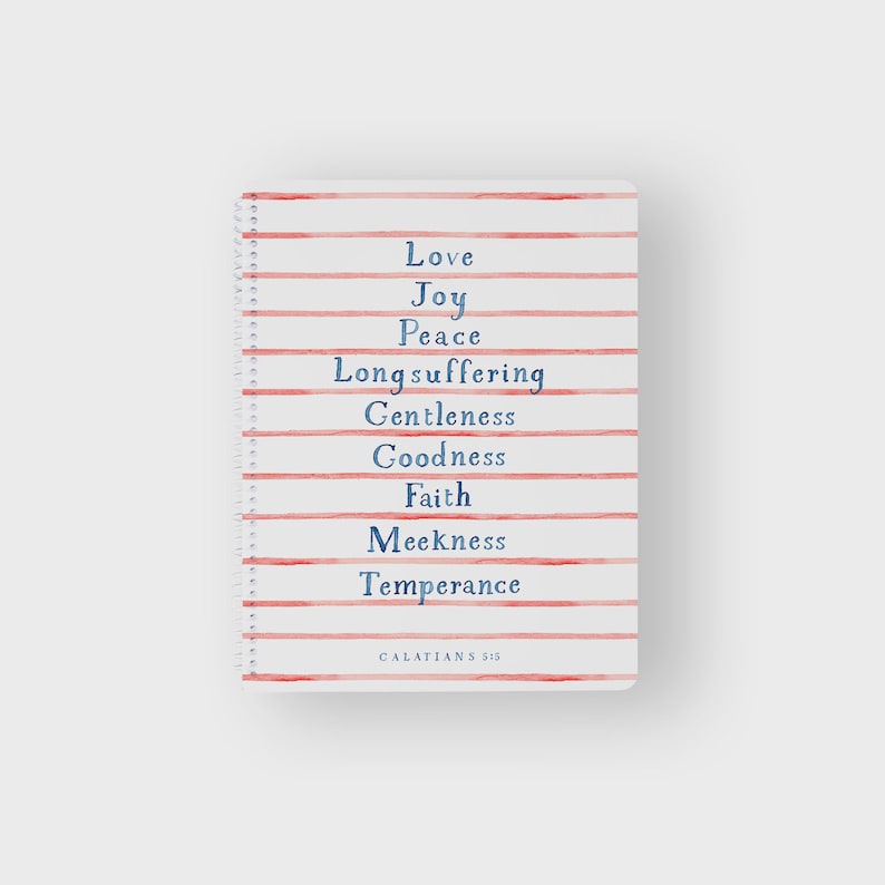 Fruit of the Spirit Spiral Notebook Scripture Journal Bible image 0