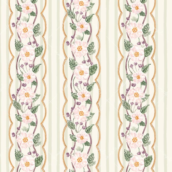 Wrapping Paper - Sugar Plum Floral Gift Wrap, Holiday Gift Wrap, Nutcracker Gift Wrap, Ballet Gift Wrap, Watercolor Wrapping Paper