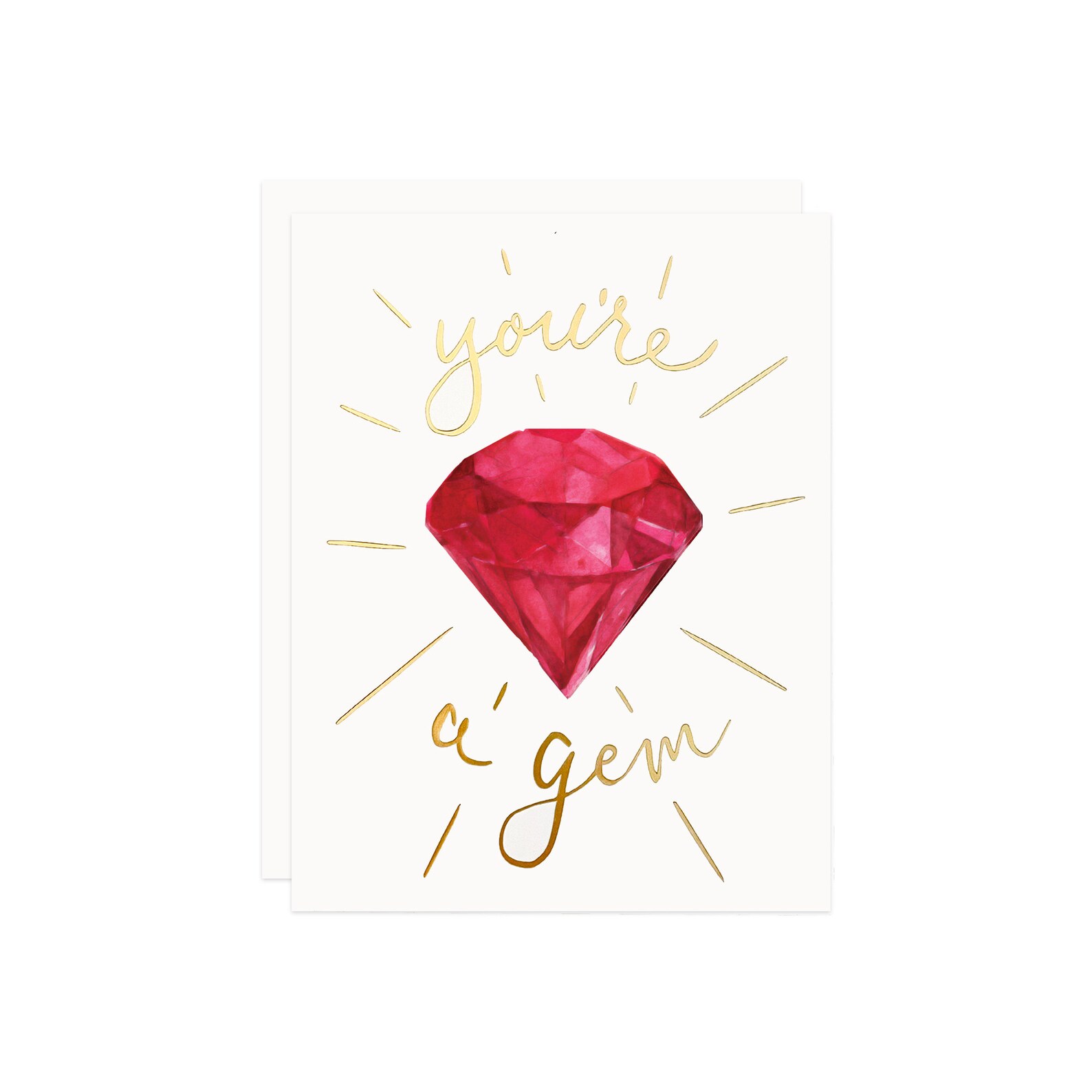 You're a Gem Greeting Card Friendship Card Gem Card Etsy