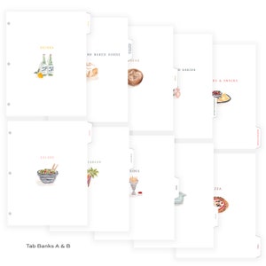 Kitchen Shelves 3-Ring Recipe Binder Add Tab Dividers image 10