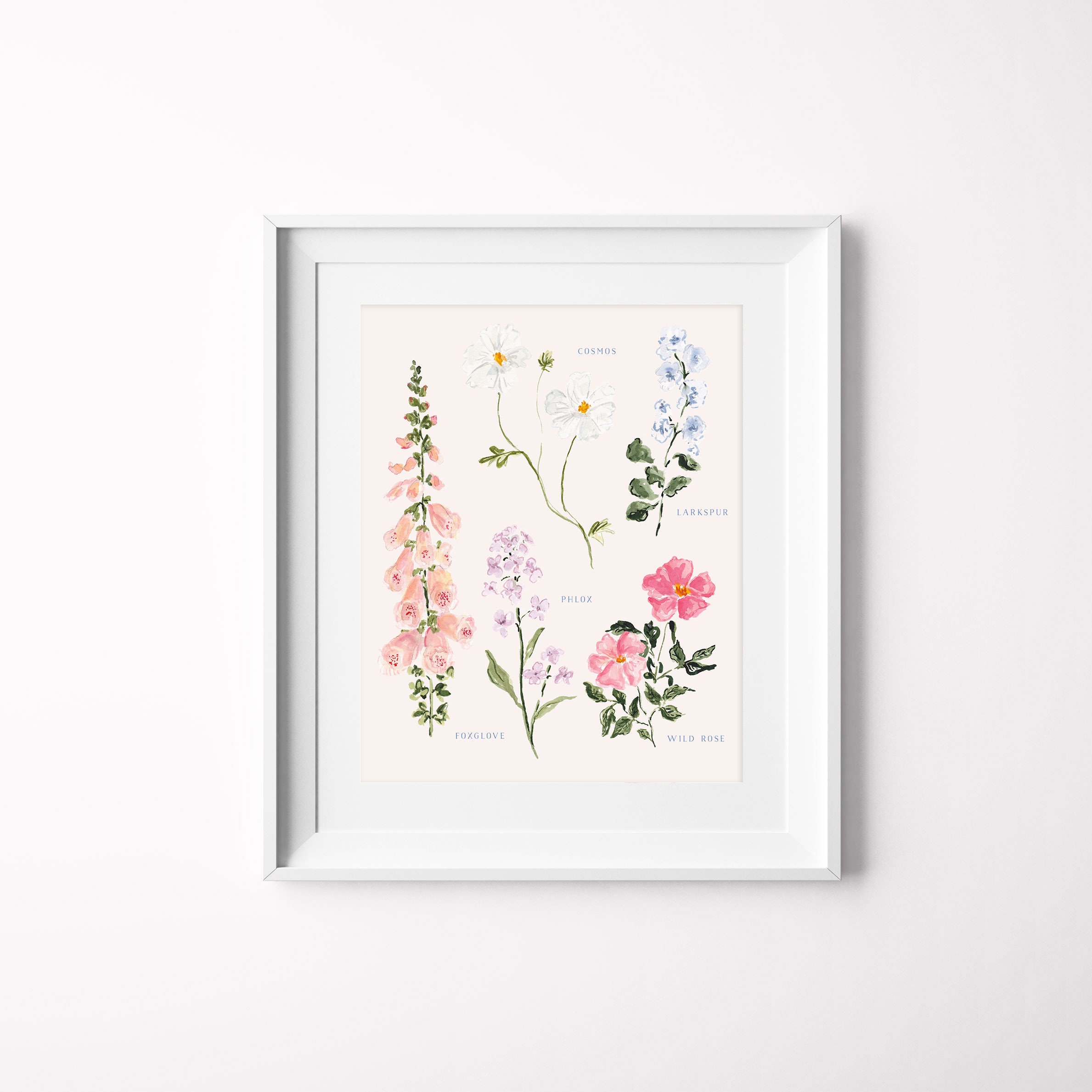 Botanical Art Print No. 1 - Summer Garden Flowers - Etsy
