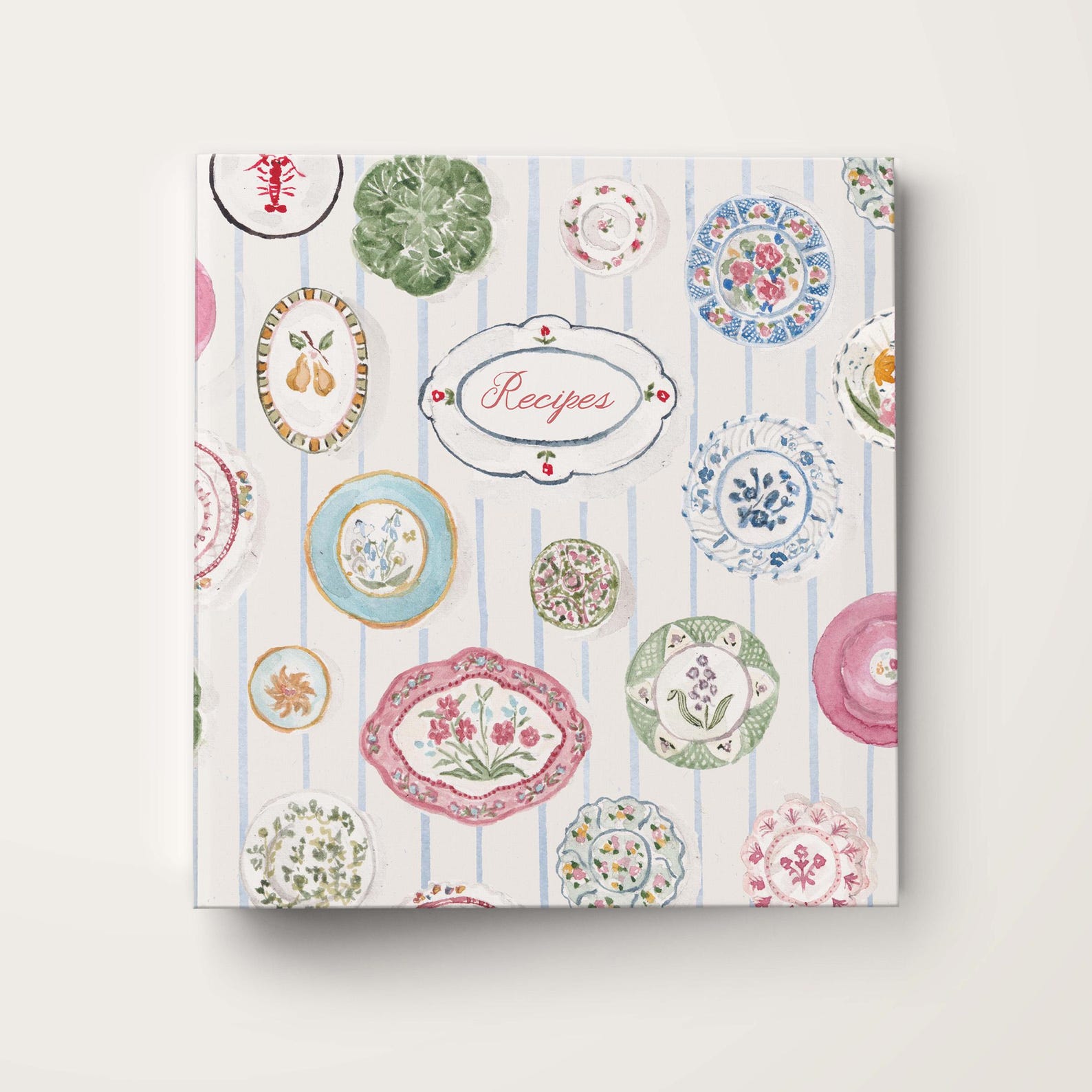 Recipe Binder - China Plate Wall - 3-Ring 2-inch Binder for Recipe Storage and Organization - Add Optional Tab Dividers