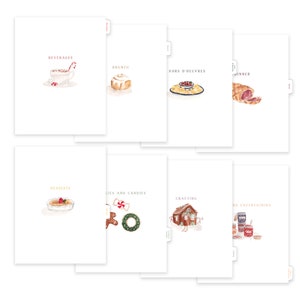 Christmas Index Card Divider Christmas Tabbed Divider Printable