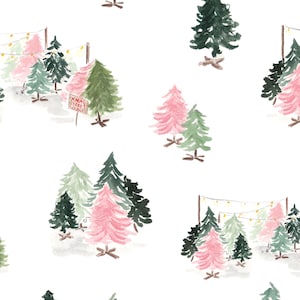 Christmas Wrapping Paper - Mid Century Mod, Christmas Trees, Holiday Gift Wrap, Mid Century Holiday, Vintage Christmas, 1950s