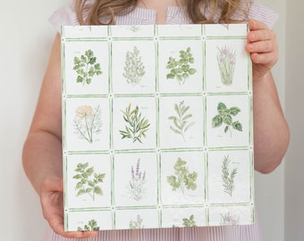 PREORDER Garden Herb Grid 3-Ring Recipe Binder with Optional Tab Dividers