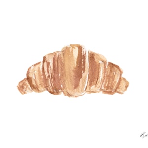 Art Print - Croissant, Pastry Art Print, Kitchen Art, Food Illustration, Pastry Illustration, France Art Print