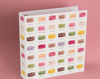 PREORDER Macarons 3-Ring Recipe Binder with Optional Tab Dividers
