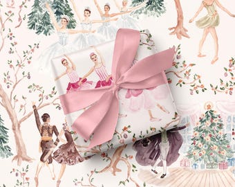 Christmas Wrapping Paper - Nutcracker Toile, Multicolor Toile, Holiday Gift Wrap, Maximalist Gift Wrap, Colorful Gift Wrap